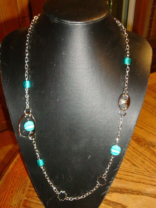 Collier Plaqué Argent Avec Pierres Bleues - Marque Sliverbyanoosos | Style Statement Neuf Avec étiquettes